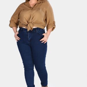 Women’s Oversize Dark Navy Blue Jeans