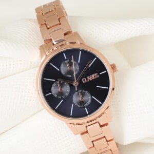 Women’s Metal Rose Plated Cord Watch