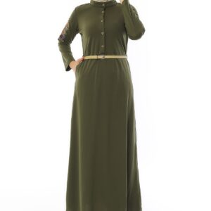 Women’s Green Modest Long Dress
