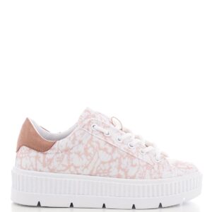 Women’s Patterned Powder Rose White Sport Shoes