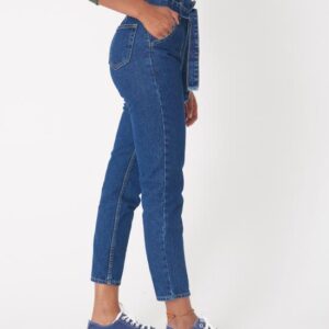 Women’s Belted Dark Blue Jeans