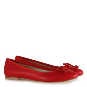 حذاء فلات احمر كلاسيكي نسائي