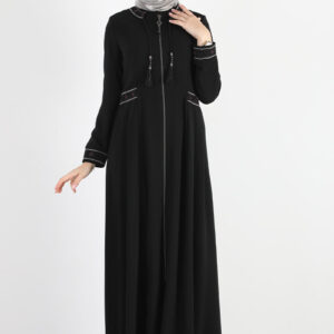 Women’s Oversize Embroidered Black Abaya