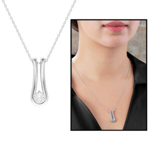 Women’s Starlight Diamond Gem 925 Carat Silver Necklace