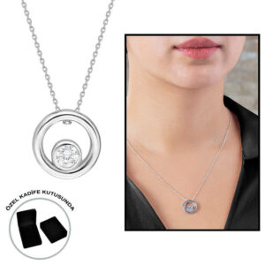 Women’s Diamond Gem Ring Design 925 Carat Silver Necklace