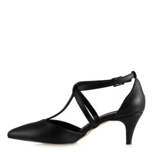 Women’s Belted Black Heeled Shoes