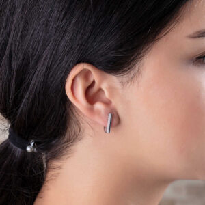 Women’s Zircon Gemmed 925 Carat Silver Earrings