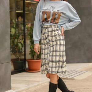 Women’s Patterned Sweater & Short Skirt Set