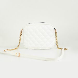 Women’s White Quilted Bag