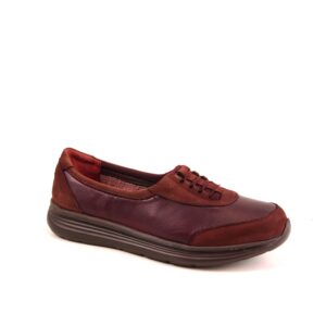 Women’s Claret Red Leather Anatomic Shoes